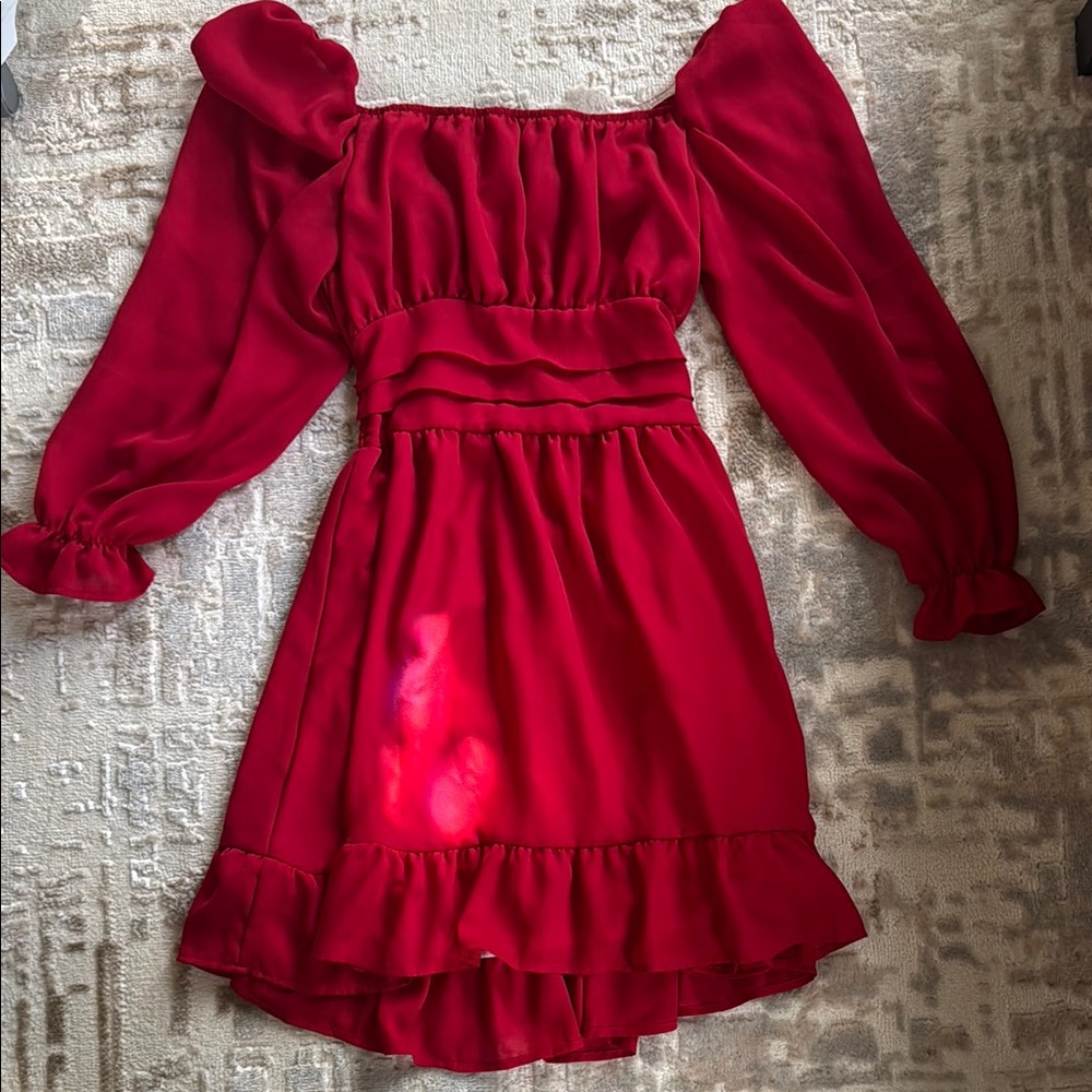 Elegant Red Cocktail Dress
